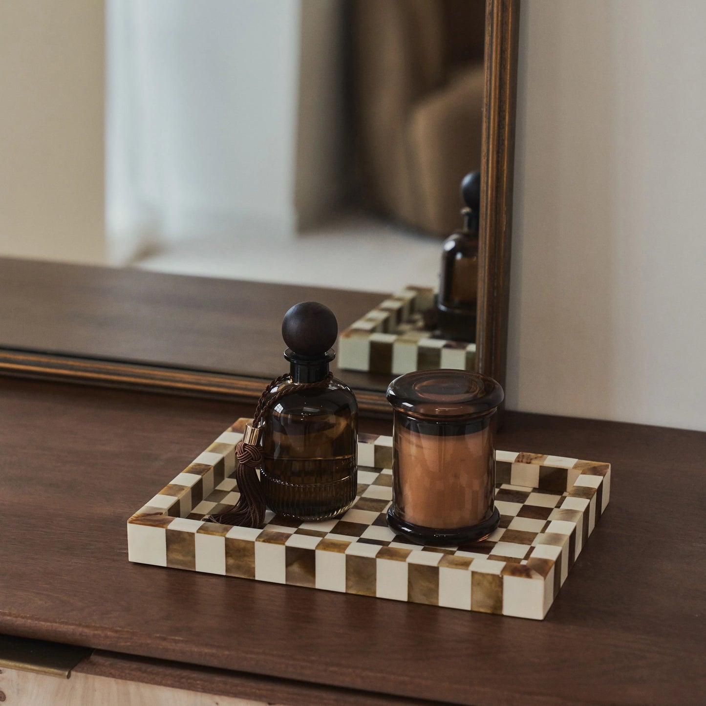 Amelia Arched Mantel Mirror - Elegant Antique Gold Fireplace Mirror - 100 x 87 cm Spiegel Weltt