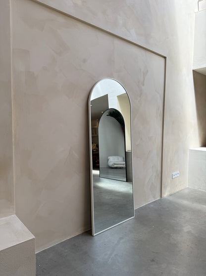 Mini Loft Moon Wall Mirror - Modern and Minimalist Design - 180cm x 70cm White Mirrorum