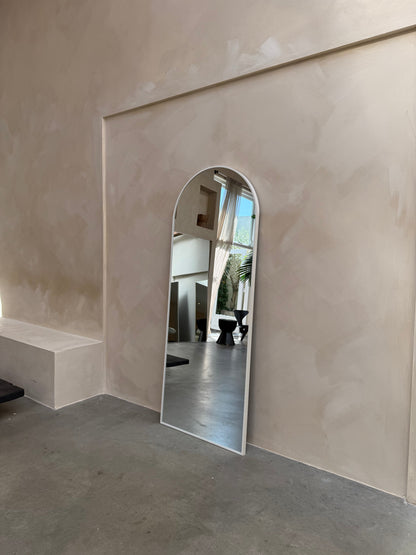 Mini Loft Moon Wall Mirror - Modern and Minimalist Design - 180cm x 70cm White Mirrorum