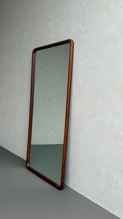 Elin Walnut – Rectangular Solid Wood Floor Mirror 200 x 100 cm Mirrorum