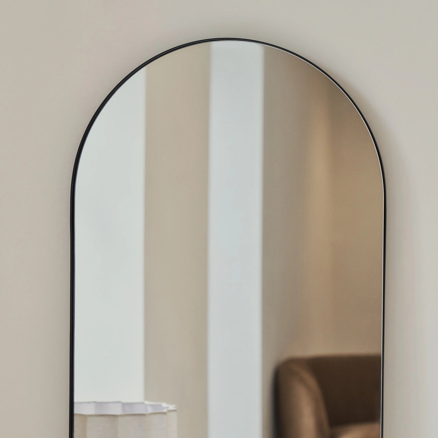 Theo Arched Full-Length Mirror with Premium Metal Frame - Industrial Design 160 x 50 cm Spiegel Weltt