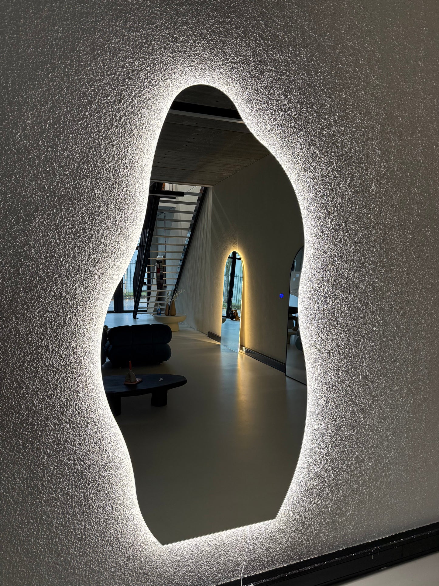 Yves Wall Mirror with Integrated LED Lighting - 200cm x 100cm Mirrorum